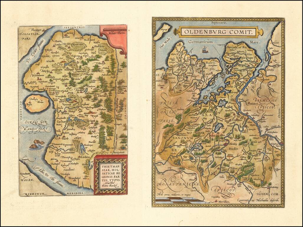 Thietmarsiae, Holsaticae Regionis Partis Typus [with] Oldenburg Comit.