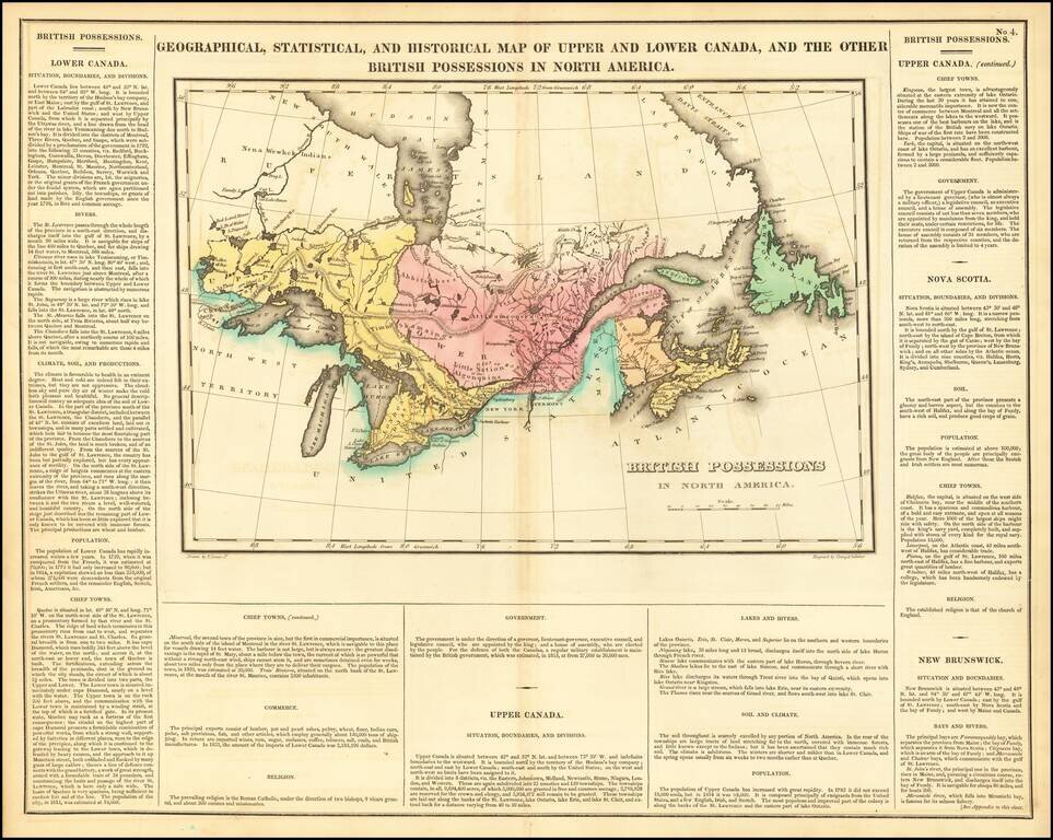 Geographical, Statistical and Historical Map of Upper and Lower Canada, and The Other British Possessions In North America