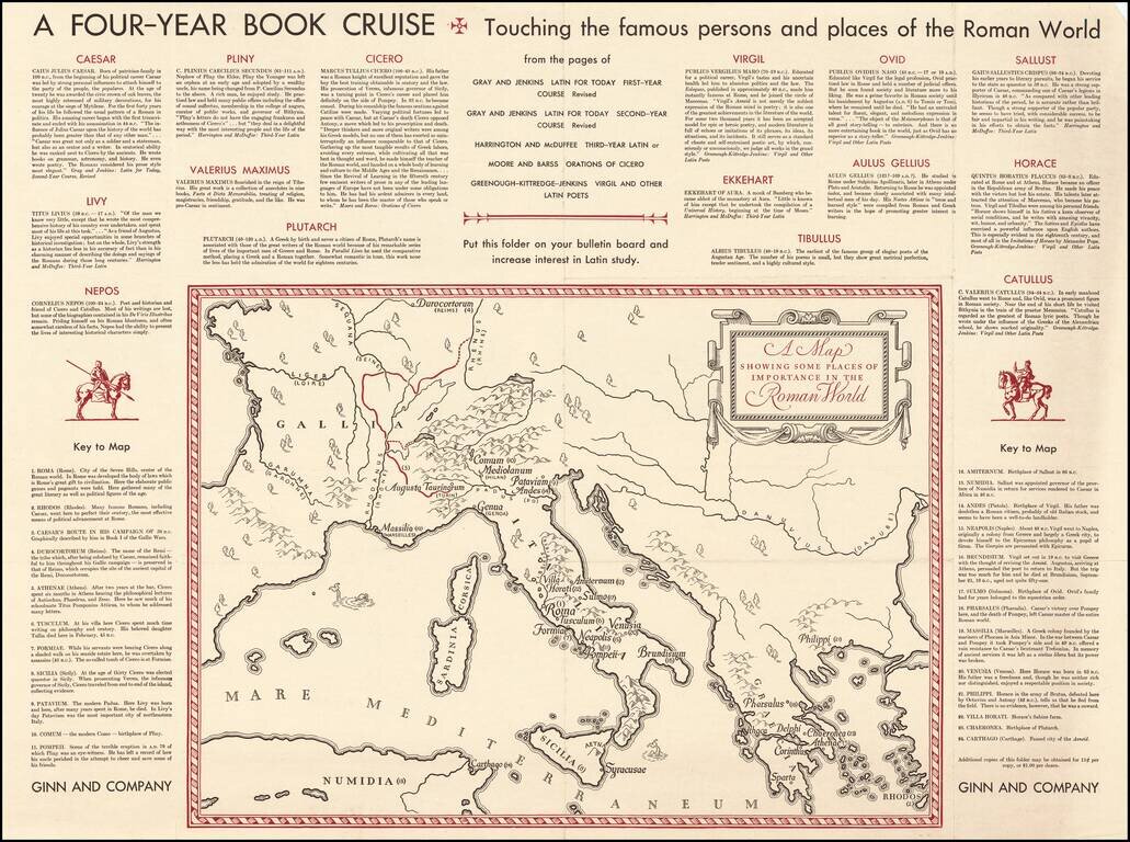 A Map Showing Some Places of Importance in the Roman World  |  A Four Year Book Cruise