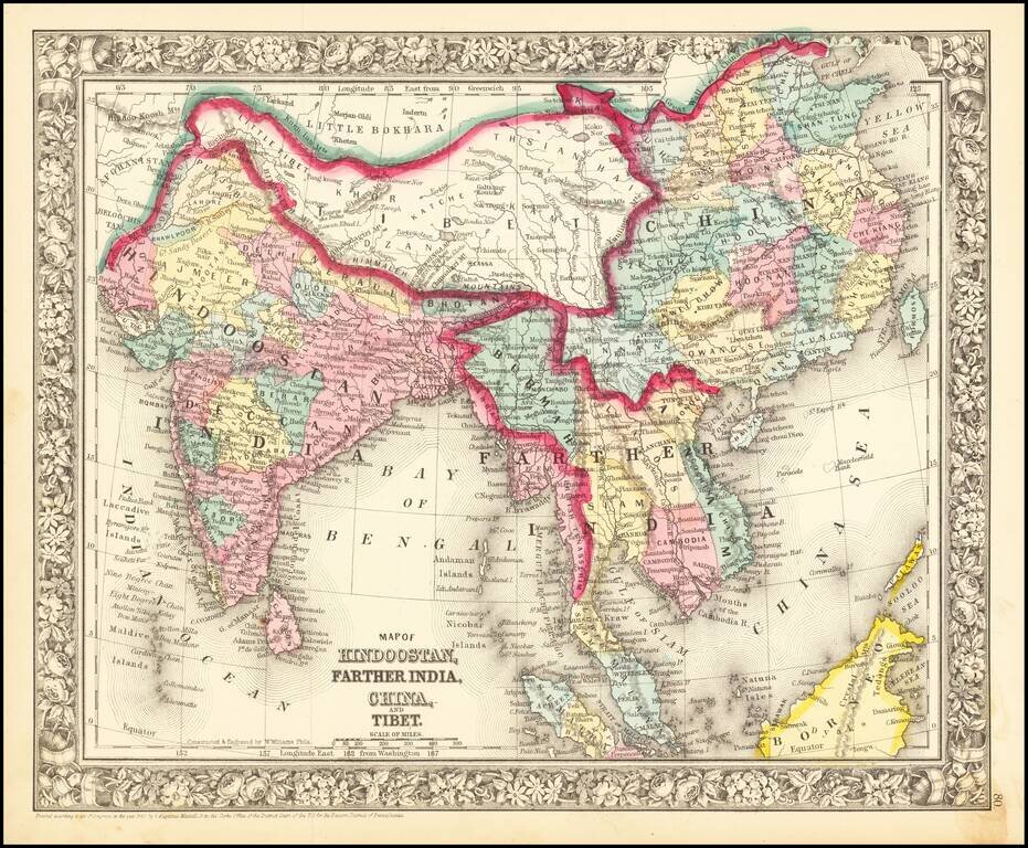Map of Hindoostan, Farther India, China and Tibet