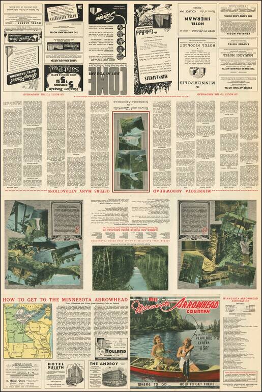 Map of the Minnesota Arrowhead Country and Adjacent Canadian Cities In the Greater Arrowhead