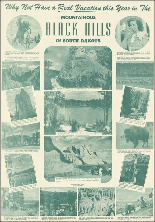 Map of the Black Hills of South Dakota The Sunshine State