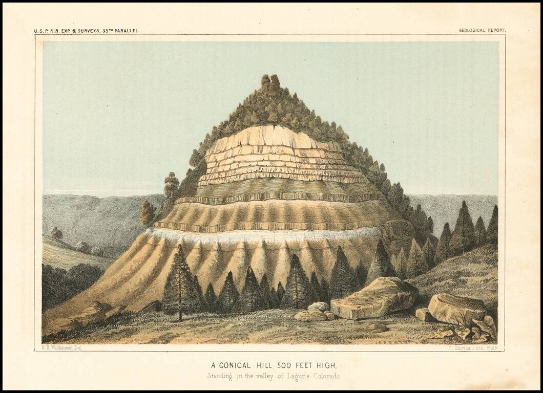 A Conical Hill, 500 Feet High, Standing in the valley of Laguna Colorado