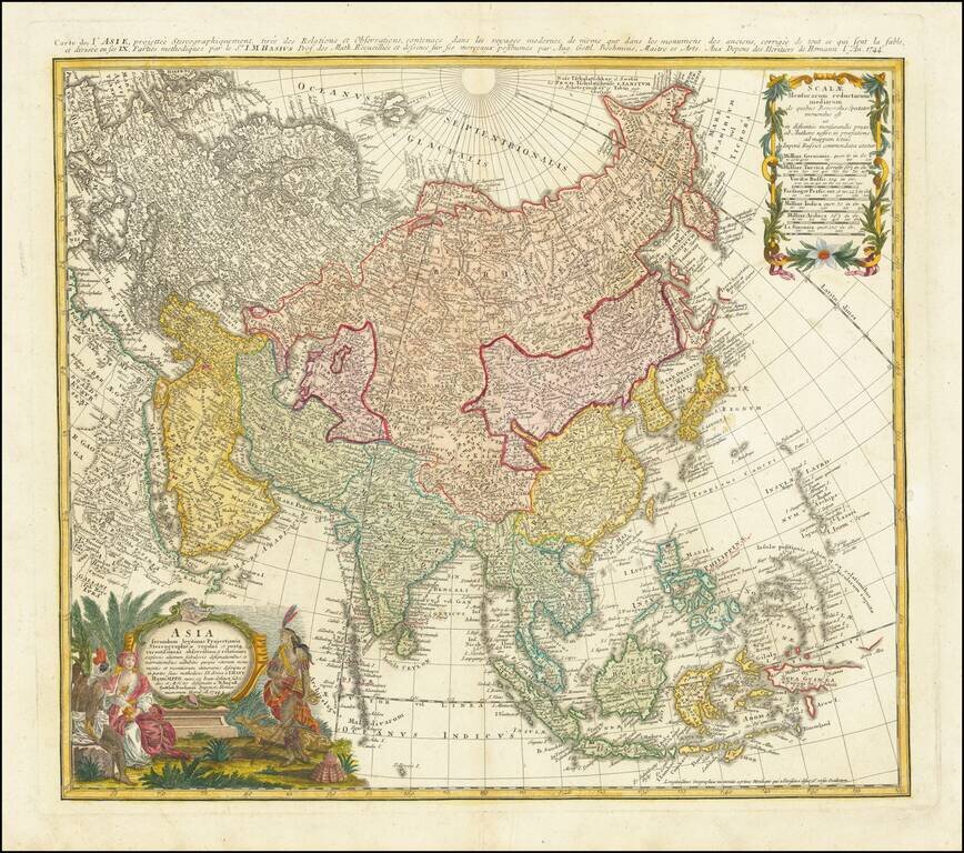 Asia Secundum legitimas Projectionis Stereigraphicae regulus ext juxta recentissimas obserationes et relationes . . . 1744