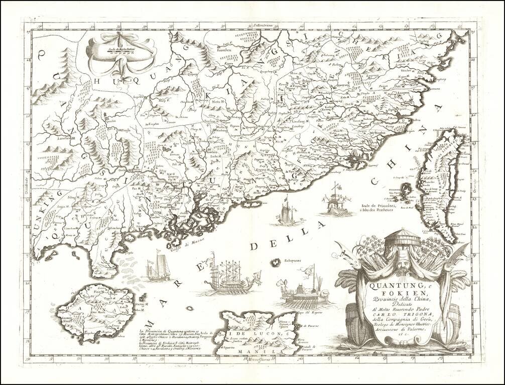 [Includes the Isle of Luzon or Manila!]  Quantung, e Fokien, Provincie della China . . .
