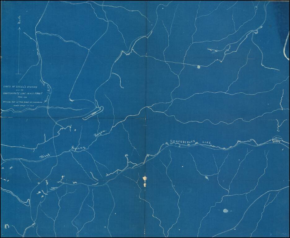 Line's of Steel's Division and the Confederate LIne in his Front From The Official Map of the Siege of Vicksburg