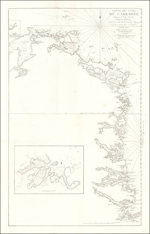 Partie Des Cotes De Labrador Depuis le Cap Charles a la Baye Sandwich Leve par ordre du Commodore Byron . . . 1778