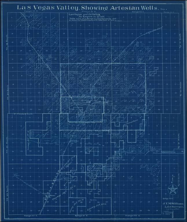 Las Vegas Valley, Showing Artesian Wells