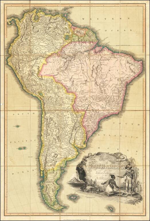 A New Map of South America from the Latest Authorities By R. Brookes M.D.