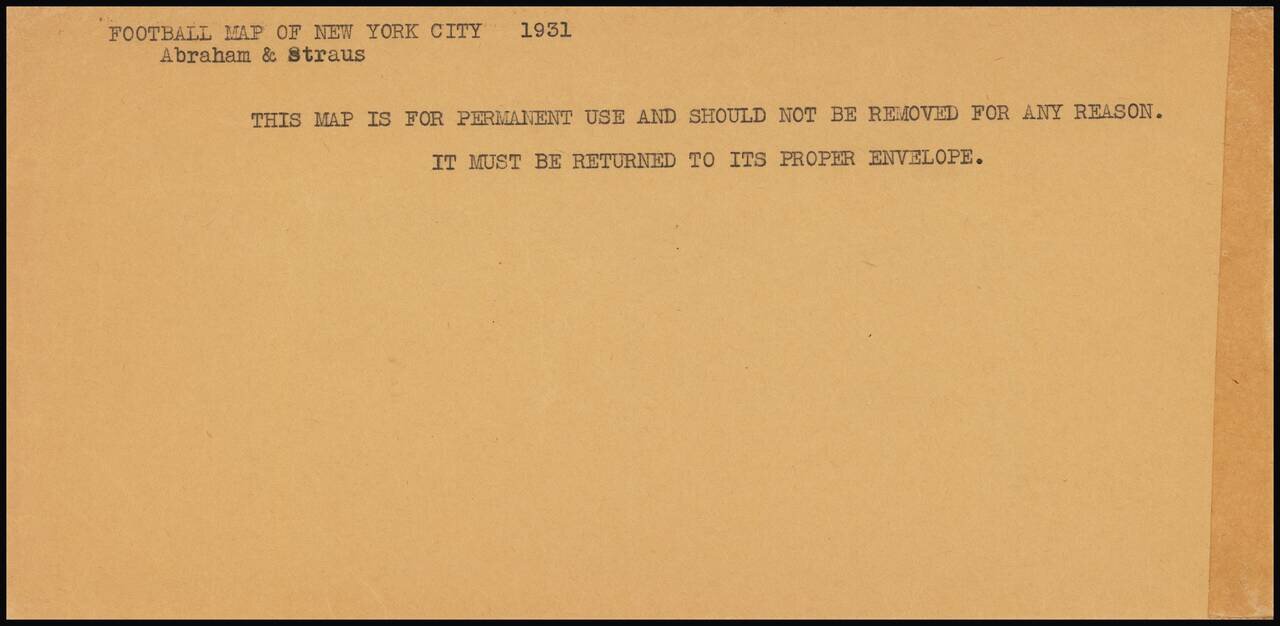 (New York City Football) Gridirons in these Environs