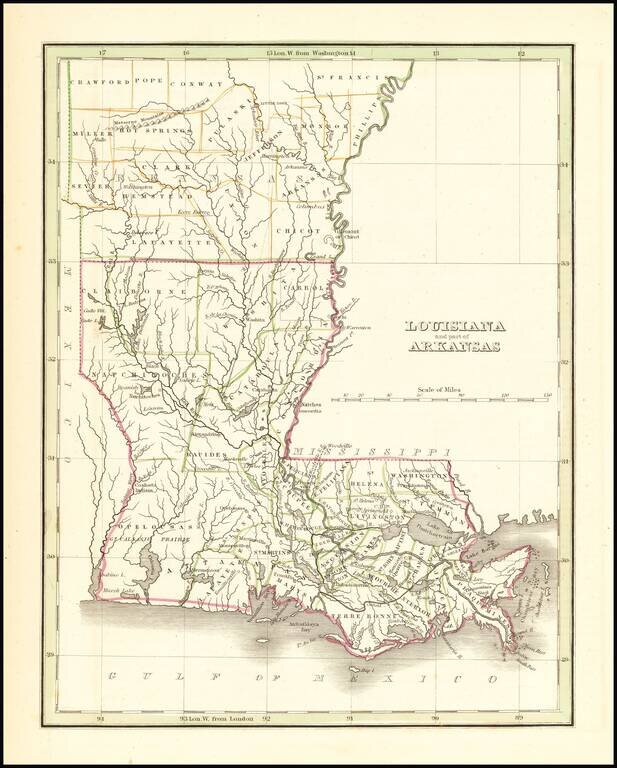 Louisiana and part of Arkansas