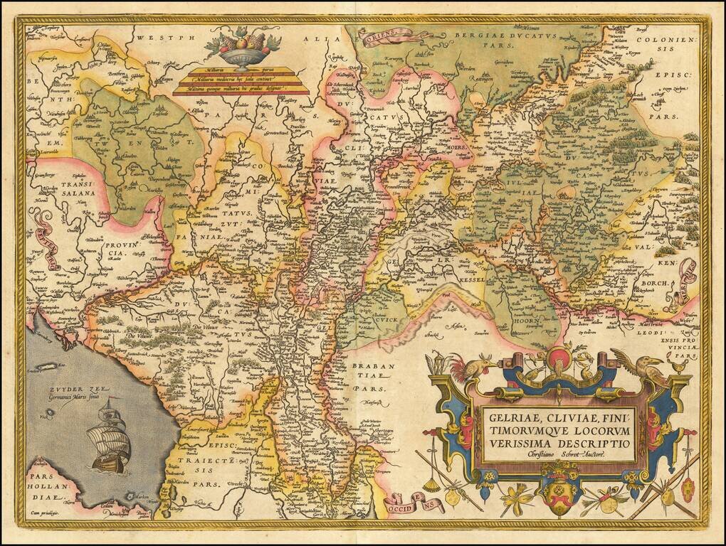 Gelriae, Cliviae, Finitimorum Que Locorum Verissima Descriptio Christiano Schrot. Auctore