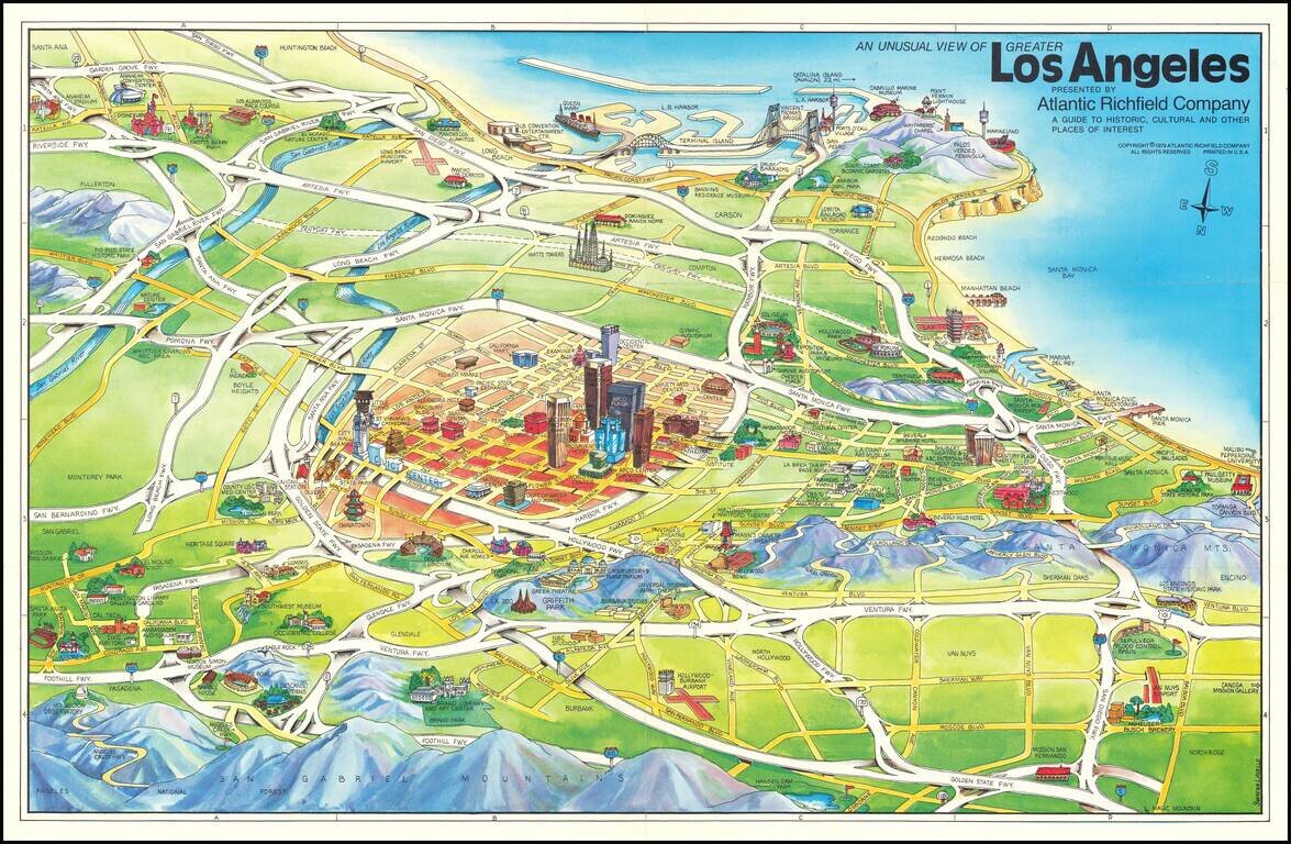 An Unusual View of Greater Los Angeles Presented By Atlantic Richfield Company . . .