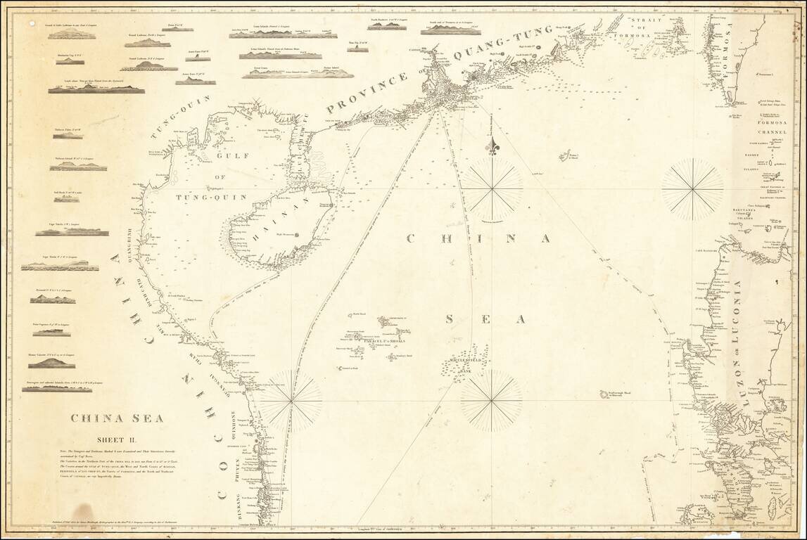 China Sea  Sheet II . . . 1823  (Hong Kong, Taiwan, Philippines, etc)