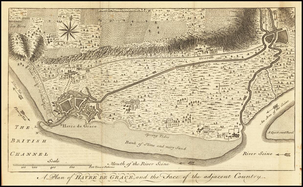 A Plan of Havre de Grace, and the Face of the adjacent Country