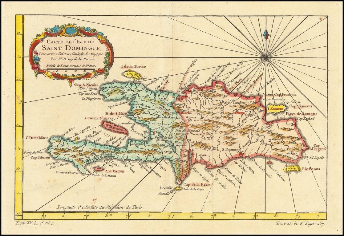 Carte De L'Isle De Saint Domingue