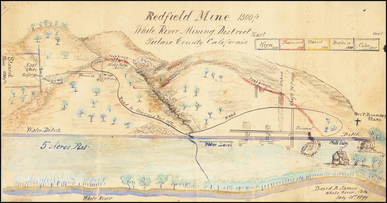 Redfield Mine White River Mining District Tulare County California