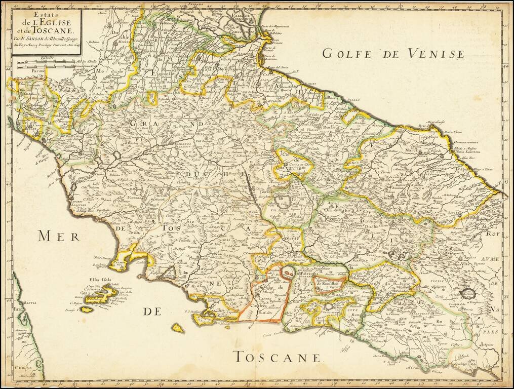 Estats de l'église et de Toscane . . . 1648