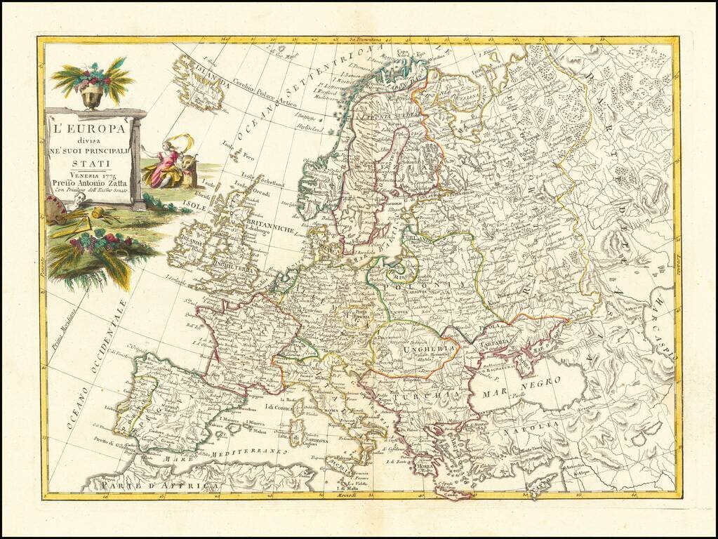 L'Europa Divisa ne' suoi Principali Stati . . . 1775