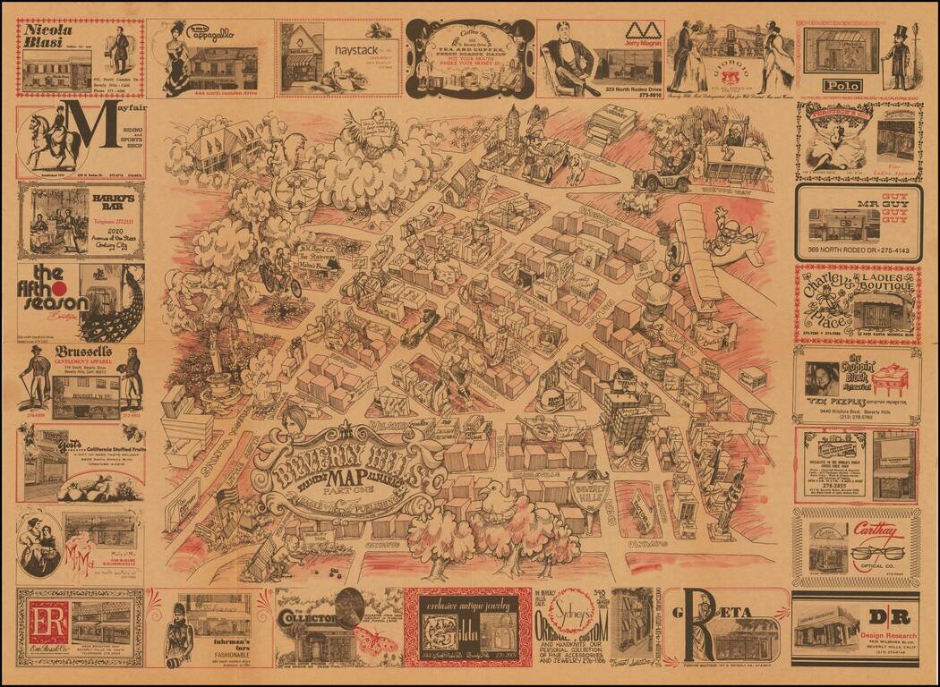 Beverly Hills Farmer's Almanack Map Part One [and]  Beverly Hills Farmer's Almanack Map Part Two