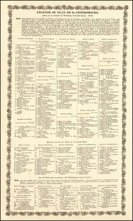 Plan de St. Petersbourg et de ses environs relatif au Memoire, concernant les moyens de mettre cette ville a l'agbri des inondations et d'etablir deux grands ports, dessine d'apres des cartes exactes, par le chevalier de Wiebeking, conseiller prive de S.M