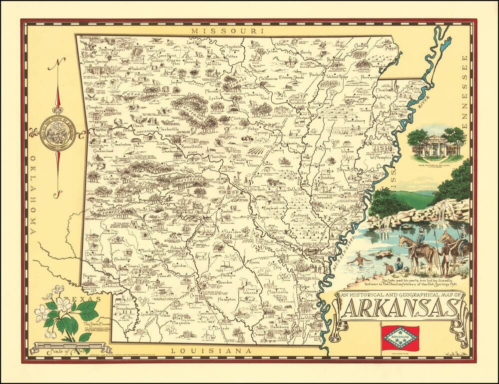 An Historical and Geographical Map of Arkansas
