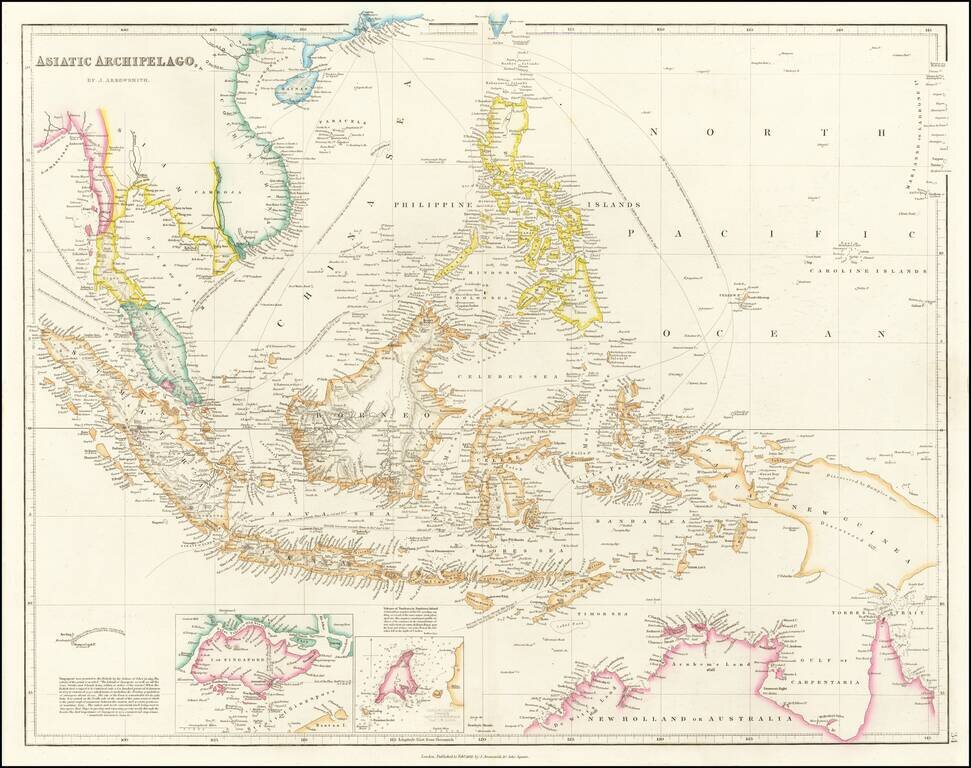 Asiatic Archipelago   [Early Singapore Inset]
