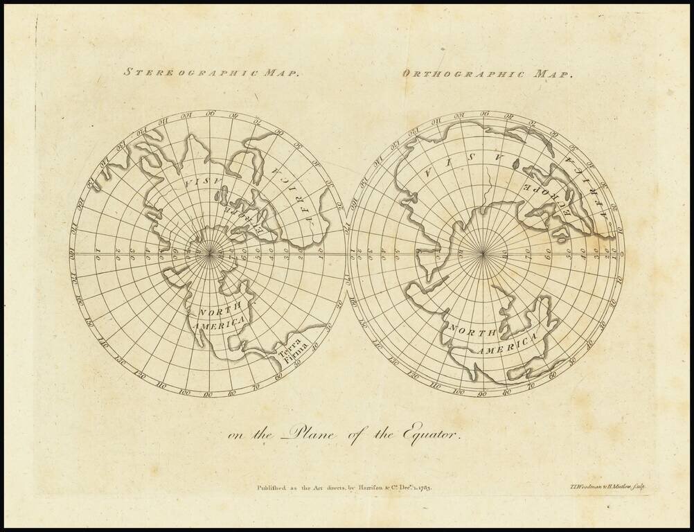 Stereographic Projection [and] Orthographic Projection on the Plane of the Equator