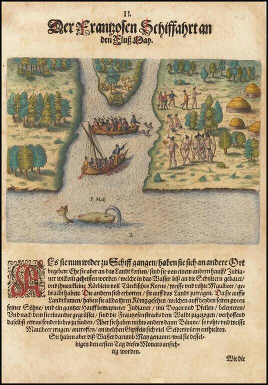 [St. Johns River - Florida] Der Franßosen Schiffahrt an den Fluß Maij