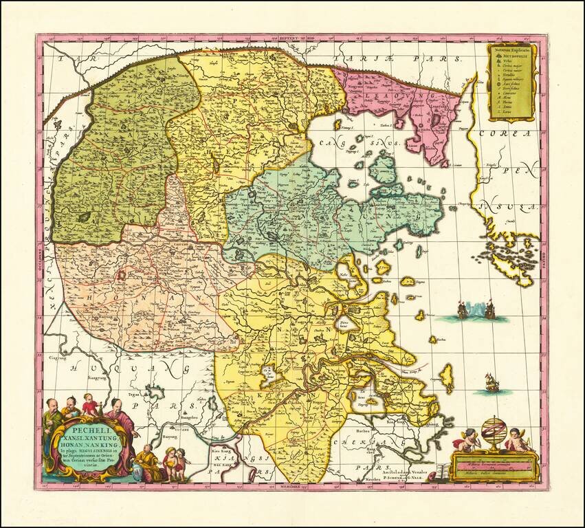 Pecheli, Xansi, Xantung, Honan, Nanking, In plaga Regni Sinensis in ter Septentrionem ac Orientem Ceciam versus sitae Provinciae