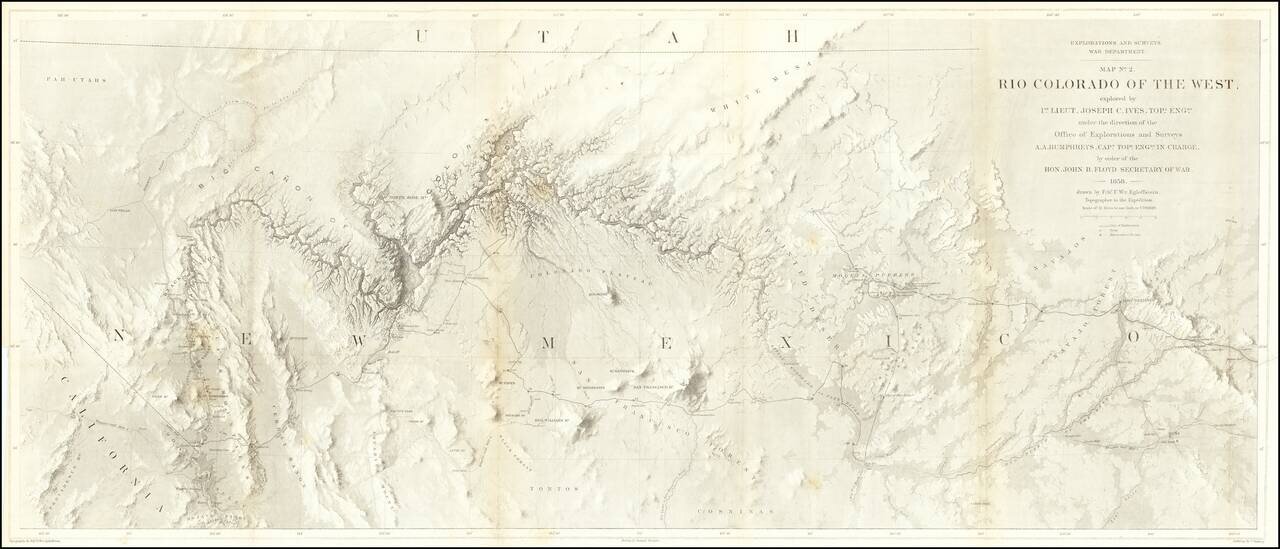 Map No. 2. Rio Colorado of the West explored by 1st. Lieut. Joseph C. Ives, Topl. Engr . . .