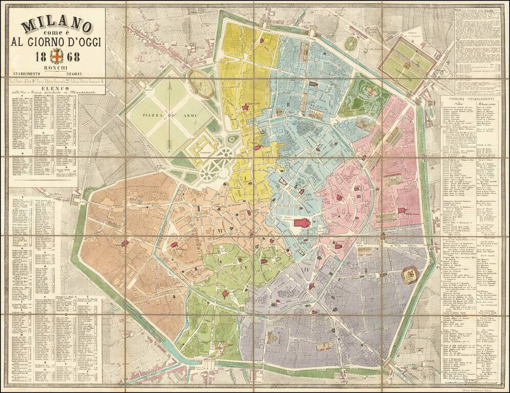 Milano come e Al Giorno D'Oggi 1868 . . .