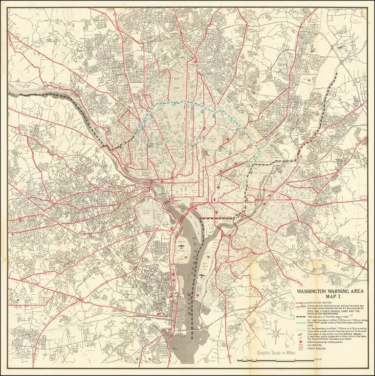 Washington Warning Area Map I  [and]  Washington Warning Area Map II