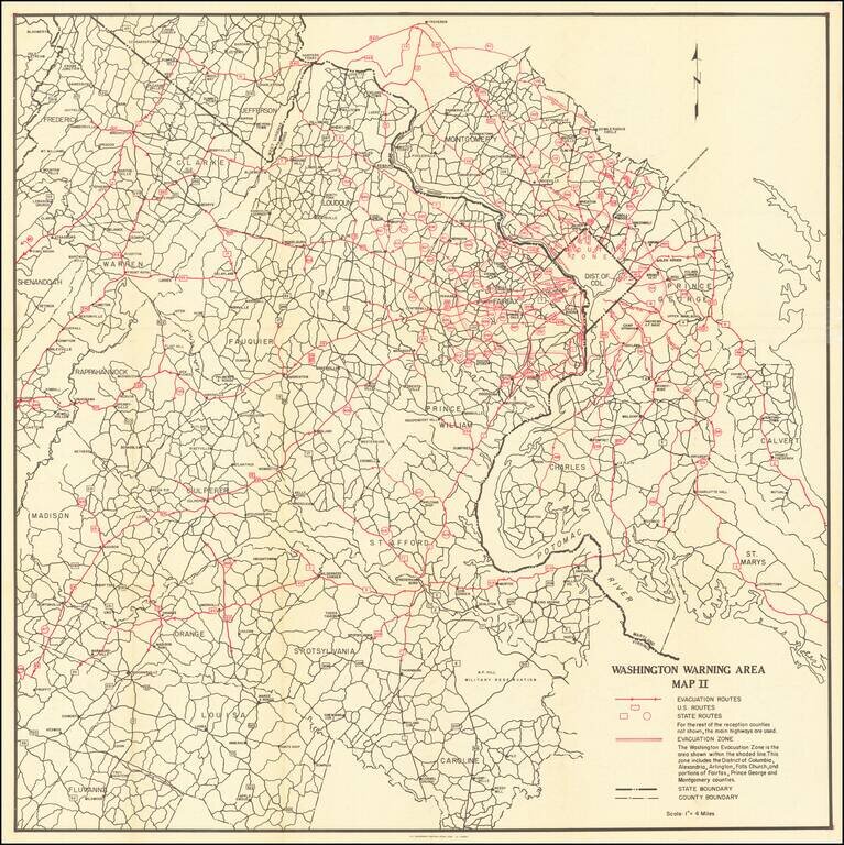 Washington Warning Area Map I  [and]  Washington Warning Area Map II