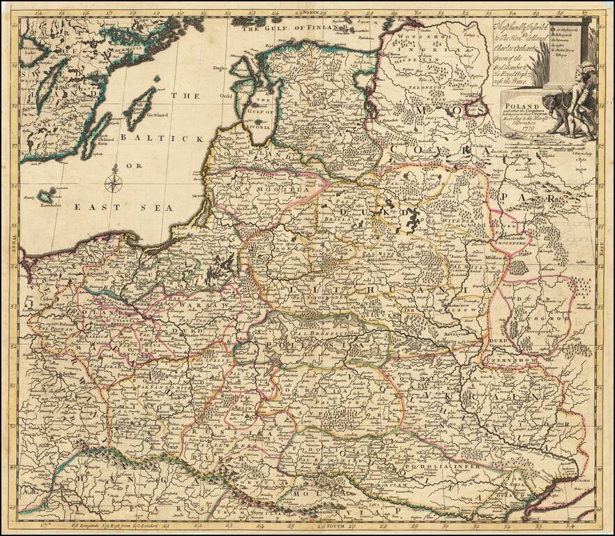 Poland and other the Countries belonging to the Crowne According to the Newest Observation 1719