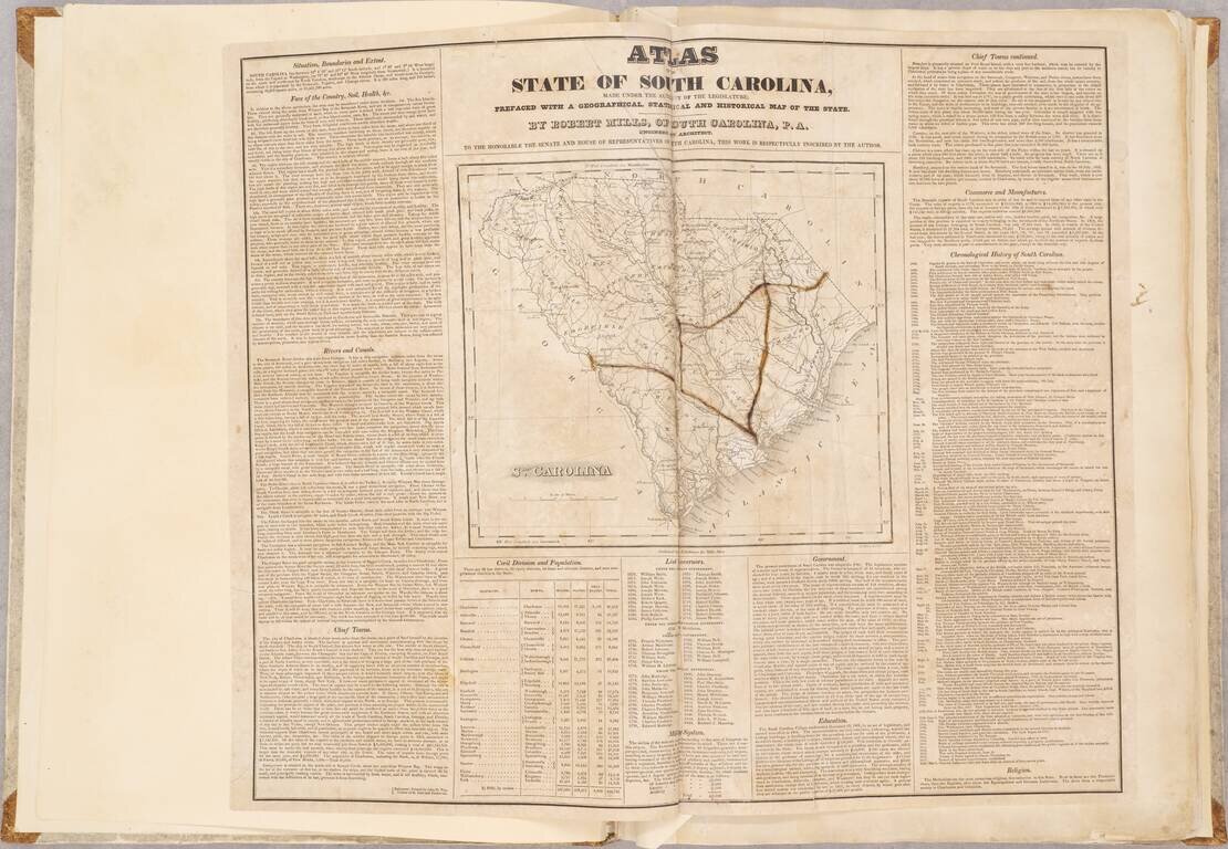 Atlas of the State of South Carolina, Made Under The Authority of The Legislature; Prepared With A Geographical, Statistical and Historical Map of the State . . . .