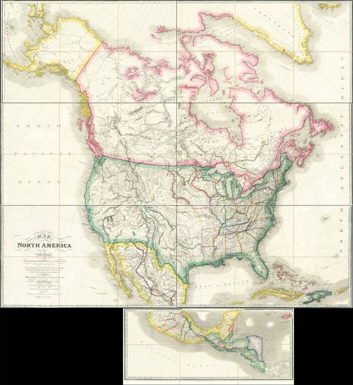 Map of North America Exhibiting The recent Discoveries, Geographical and Nautical; Drawn Chiefly from the Authorities of M. De. Humboldt, Lieutt. Pike, Messrs. Lewis and Clarke, Sir. Alexandr. MacKenzie, Mr. Hearne, Coll. Bouchette, Captns, Vancouver. . .