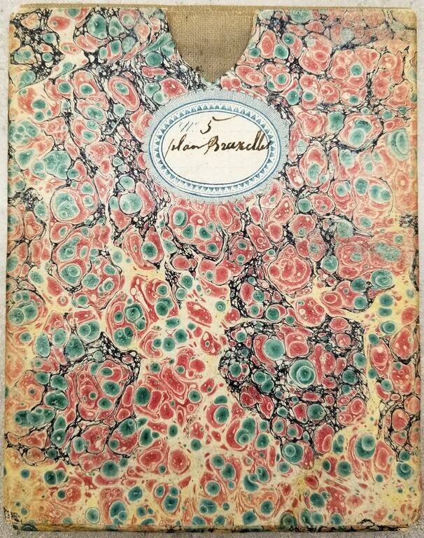 Plan de Bruxelles et de ses Monuments Principaux, avec une Carte itineraire des environs, et des Routes de Potes de Bruxelles a Ostende, a la Haye et a Paris.  1830