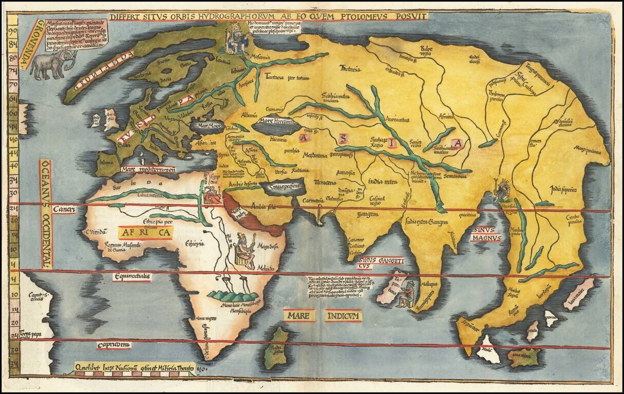 Diefert Situs Orbis Hydrographorum ab eo quem Ptolomeus Posuit