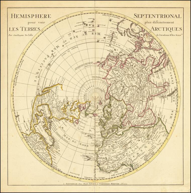 Hemisphere Septentrional pour voir plus distinctement Les Terres Arctiques . . .