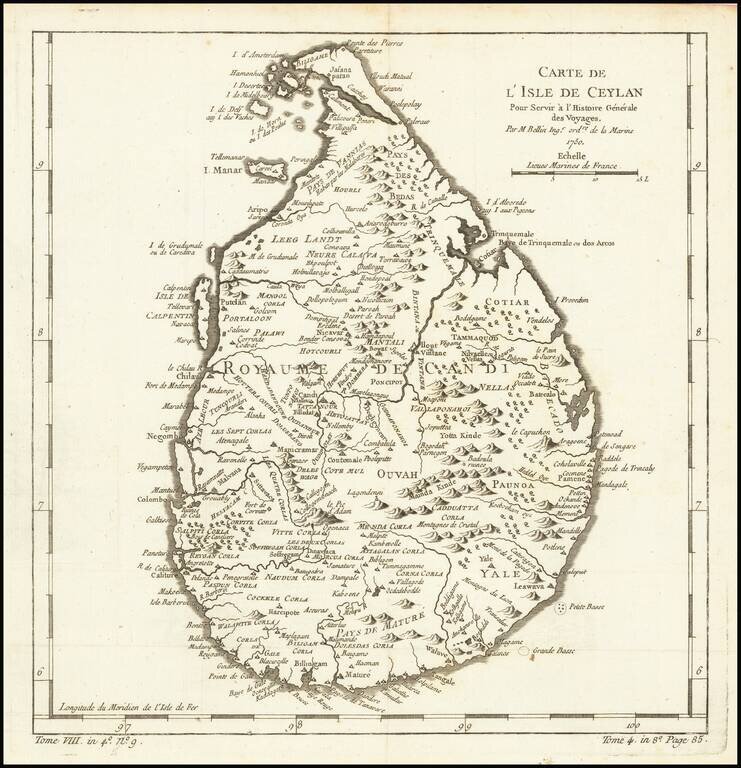 Carte De L'Isle De Ceylan . . . 1750
