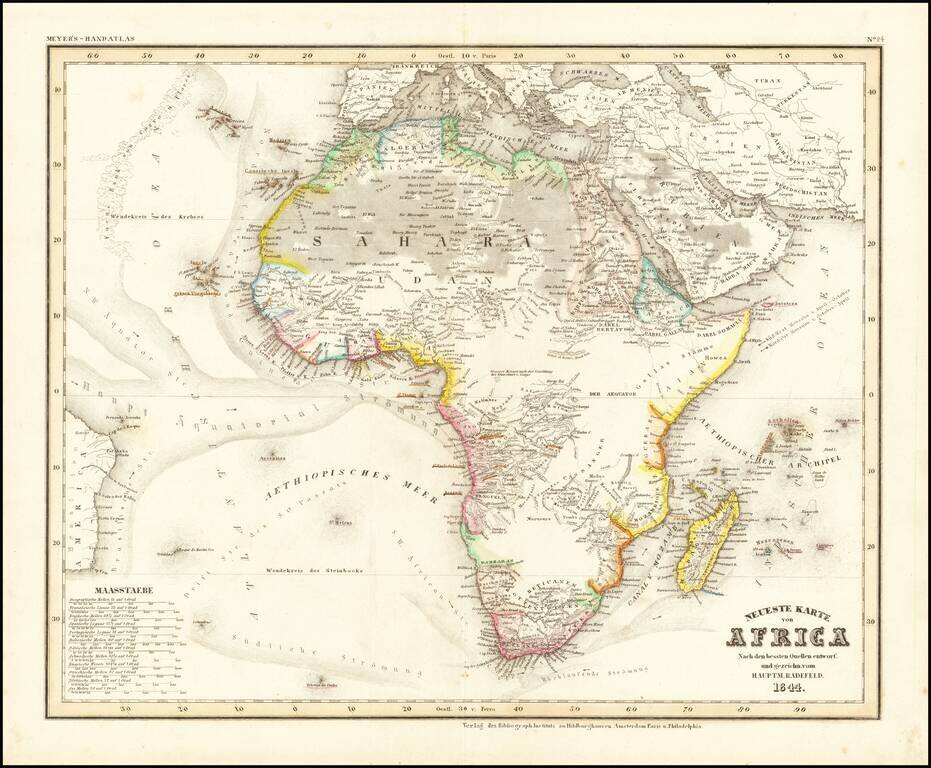 Neueste Karte von Africa . . . 1844