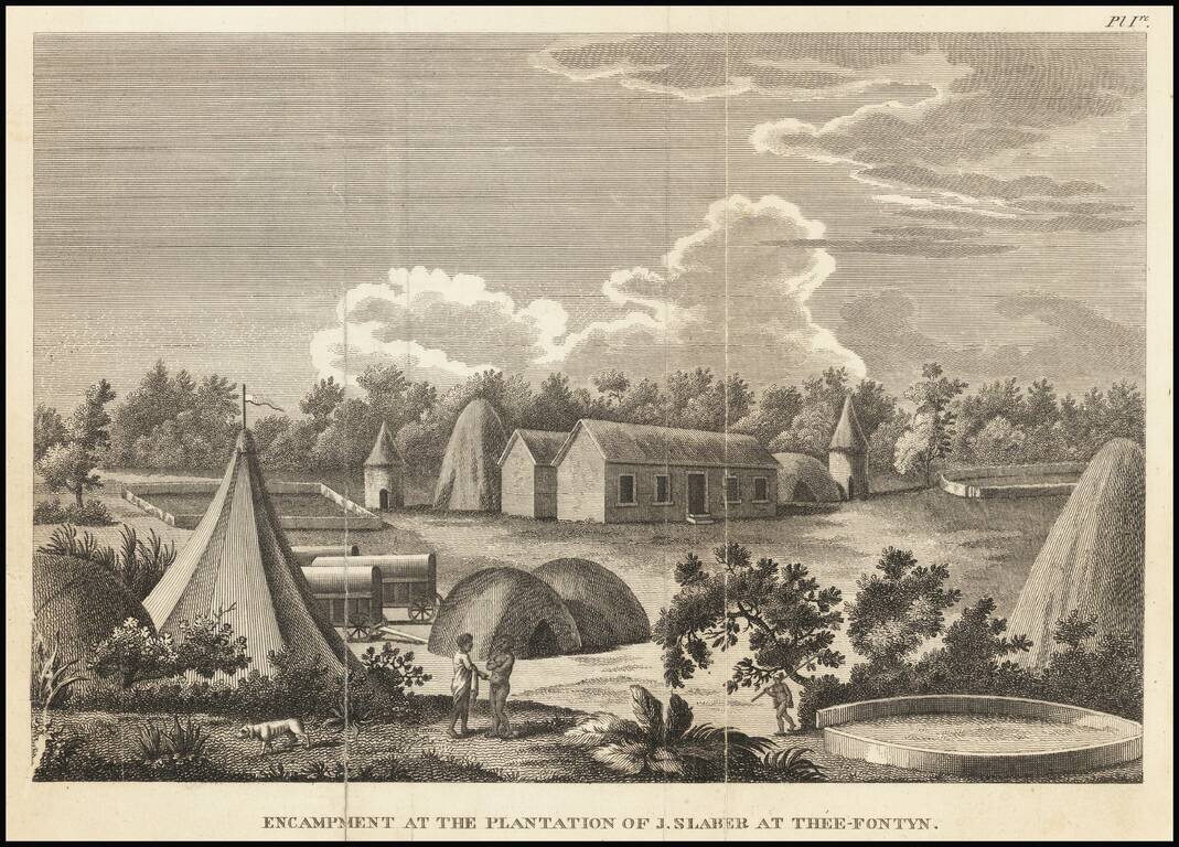 Encampment At The Plantation of J. Slaber at Thee-Fontyn