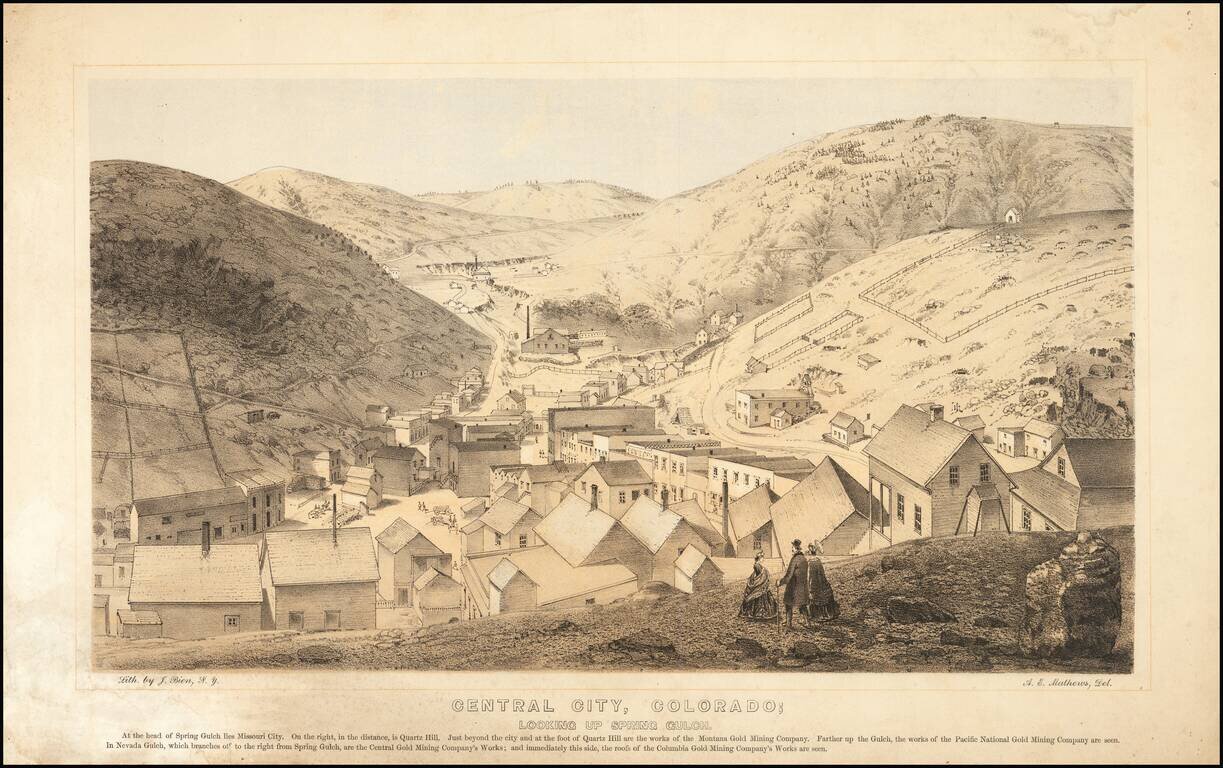 Central City, Colorado; Looking Up Spring Gulch