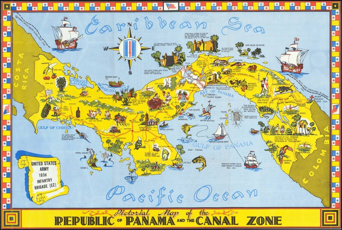 Pictorial Map of the Republic of Panama and the Canal Zone