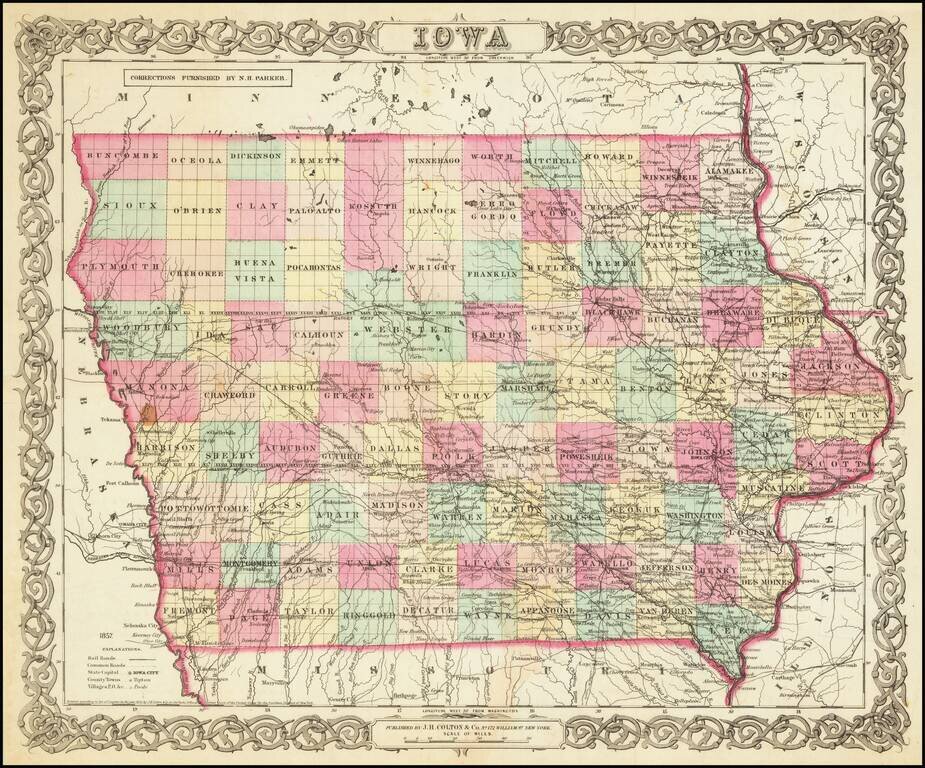 Iowa  1855  (Pocket Map)