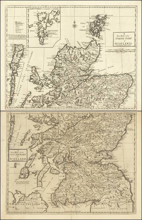 A New Map of the North Part of Scotland  (and)  A New Map of the South Part of Scotland