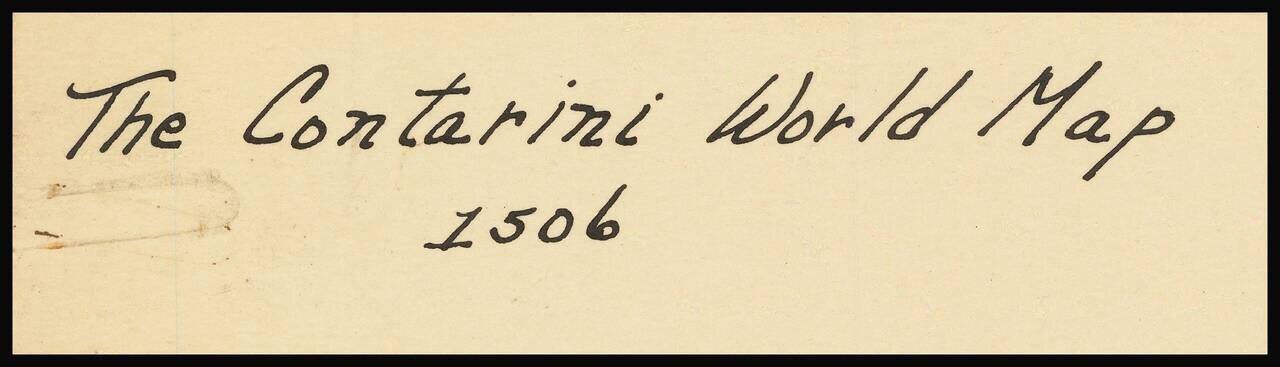 [Early Photographic Facsimile of the Contarini-Roselli World Map]