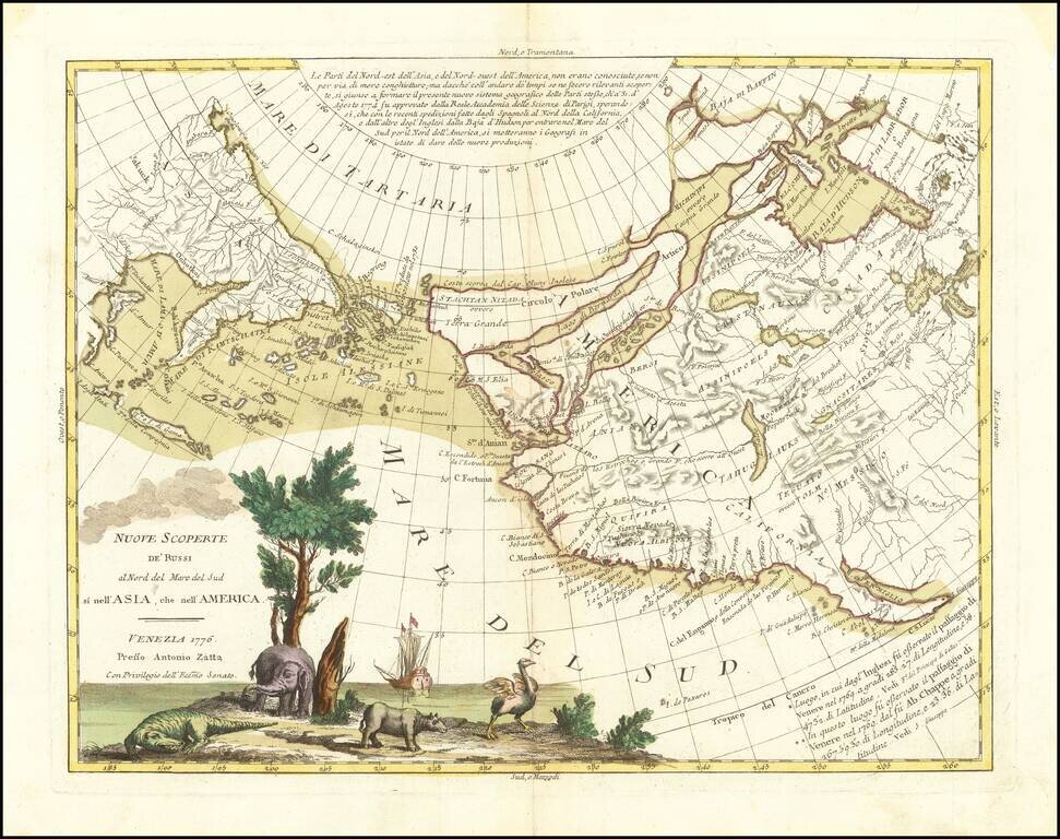 Nuove Scoperte de' Russi al Nord del Mare del Sud si nell'Asia, che nell'America . . . 1776 . . .
