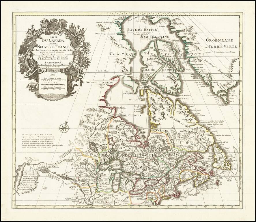 Carte Du Canada ou de la Nouvelle France et des Decouvertes qui y ont ete faites . . .